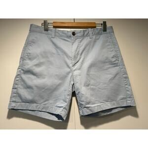sz 34 7" inseam J. Crew Factory Men's Flex Chino Shorts Blue EUC